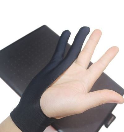 2 Fingers Drawing Glove Anti-fouling large