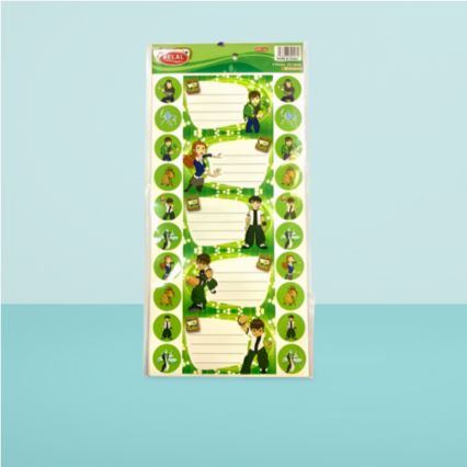 BEN TEN Name TICKET  Sticker