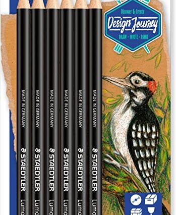 Blistercard containing 6 permanent pencils in assorted colours